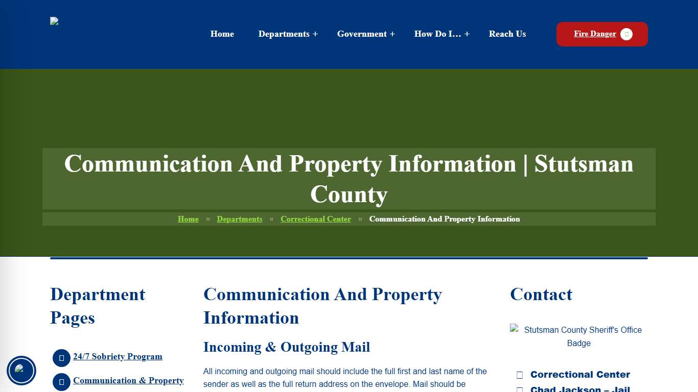 Communication And Property Information | Stutsman County